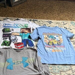 Under Armour Gray Shirt with Teal Logo